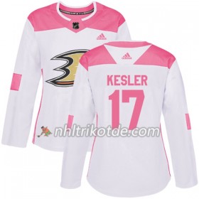 Anaheim Ducks Trikot Ryan Kesler 17 Adidas 2017-2018 Weiß Pink Fashion Authentic - Dame